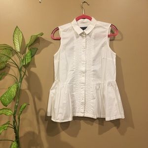 French connection white button down blouse